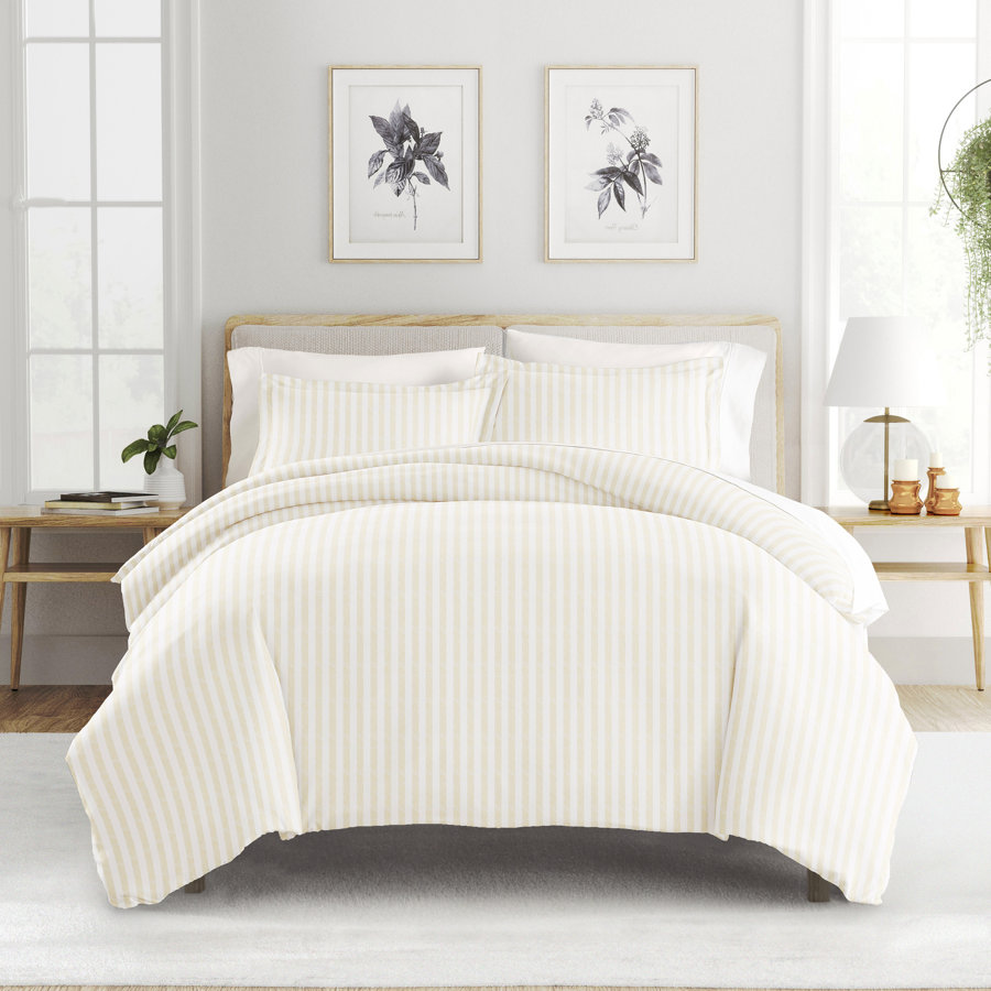 Becky Cameron Puffed Rugged Stripe Duvet Cover Set